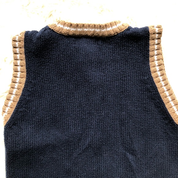 The Children’s Place Blue & Brown Sweater Vest 3T - Picture 9 of 10